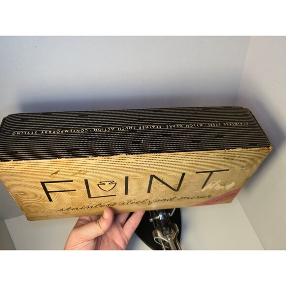 VTG Flint Ecko Hand Mixer Egg Beater Stainless Steel ORIGINAL BOX & Wall Hanger - Picture 9 of 10